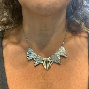 Silver statement necklace
